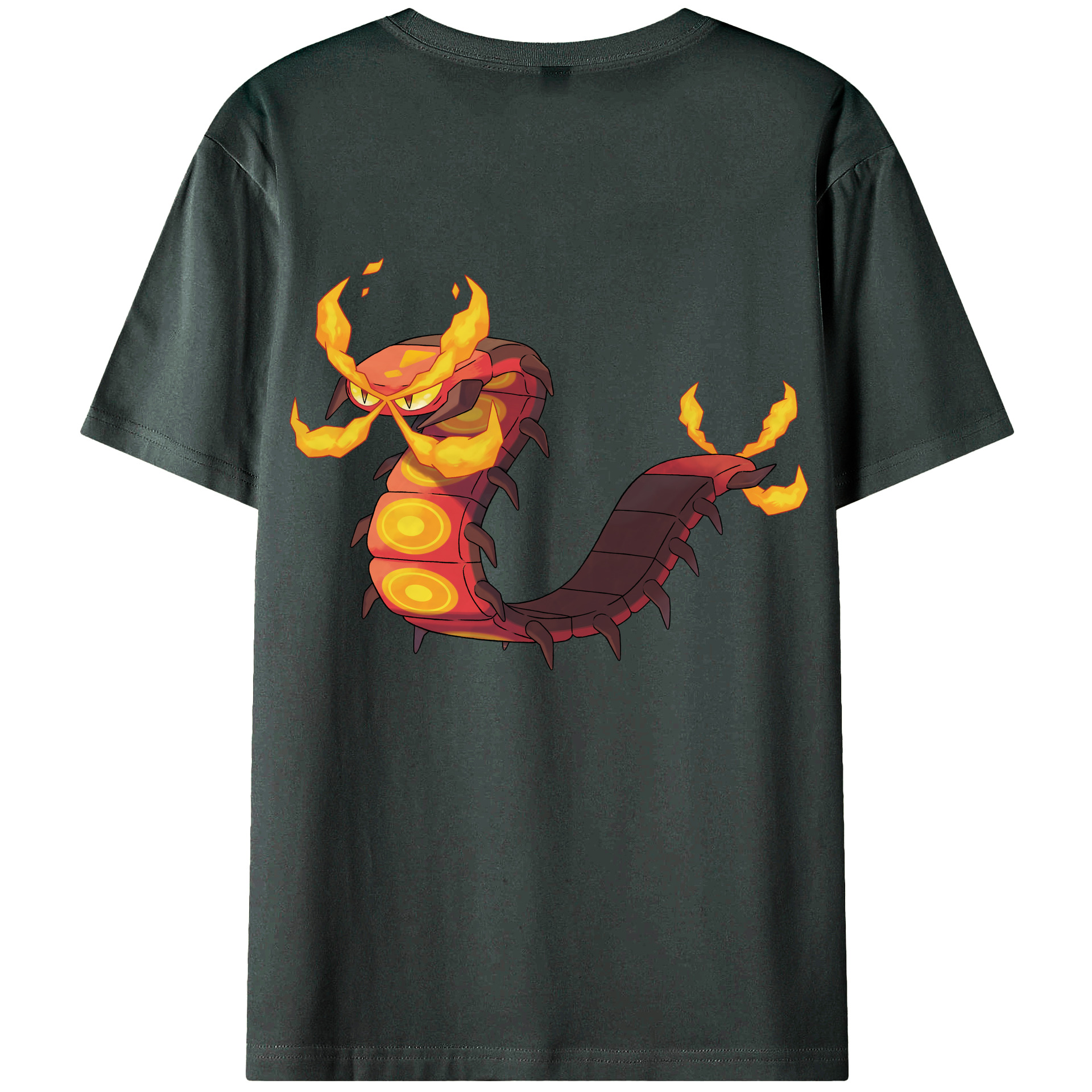 （画像用） ポケットモンスター Pokémon 綿100％ メンズ半袖Tシャツ（バックプリント） 通気性